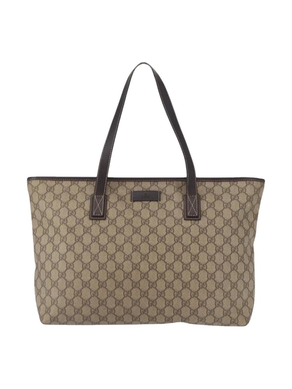 Gucci Beige & Brown GG Canvas Tote